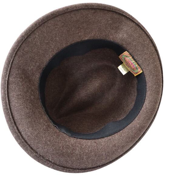 Scala Mens Wool Felt Outback Hat One Size Brown Leather Tie Fedora Winter Fall - Picture 6 of 7